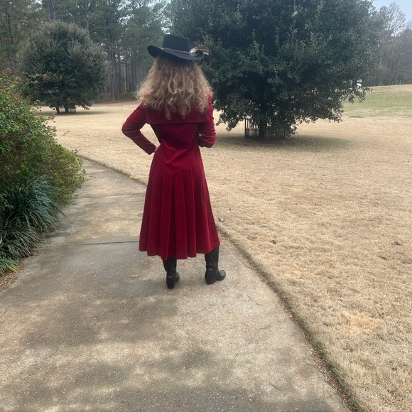 Vintage RARE Laura Ashley Sz 10 Red Double-Breasted Sailor Dress GVC - Picture 10 of 11